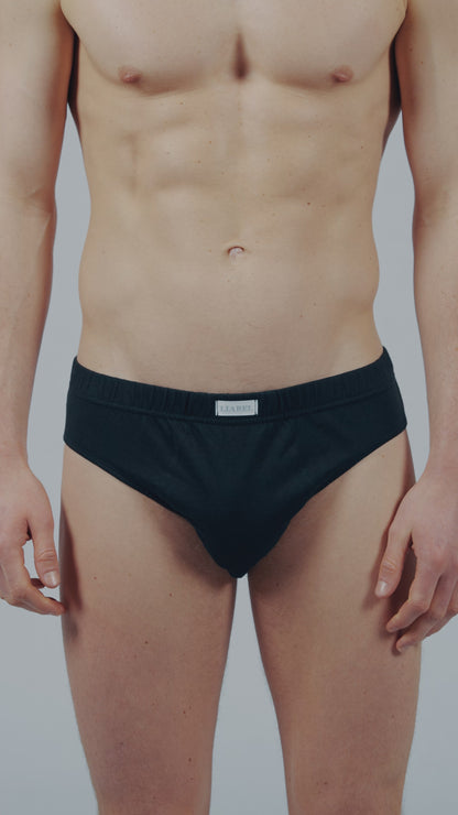 Slip medio uomo - colore assortito (3 bianco + 3 nero), multipack da 6, cotone